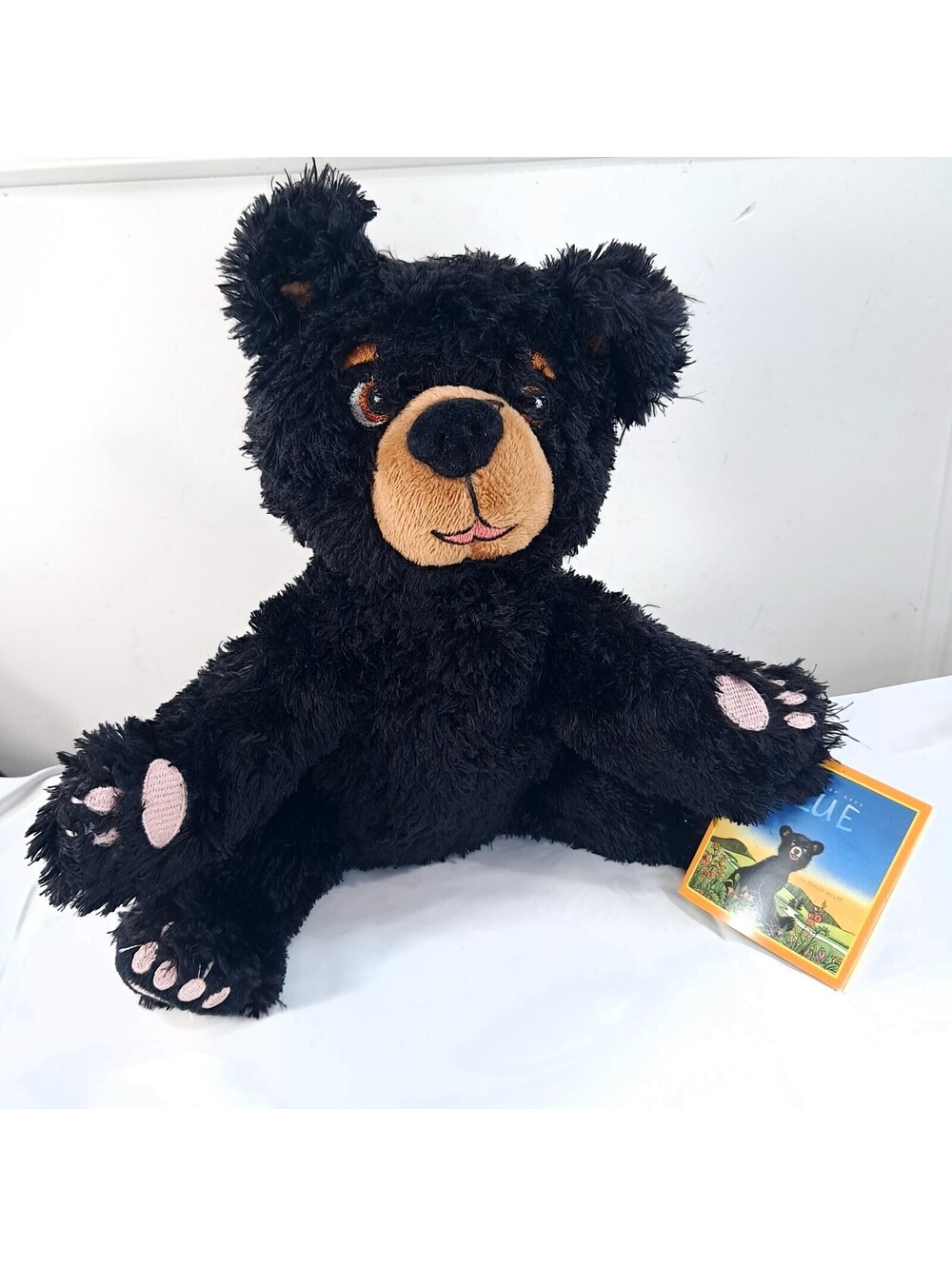 Baby Bear Sees Blue Plush black teddy Ashley Wolff w/ tag from book Merry makers